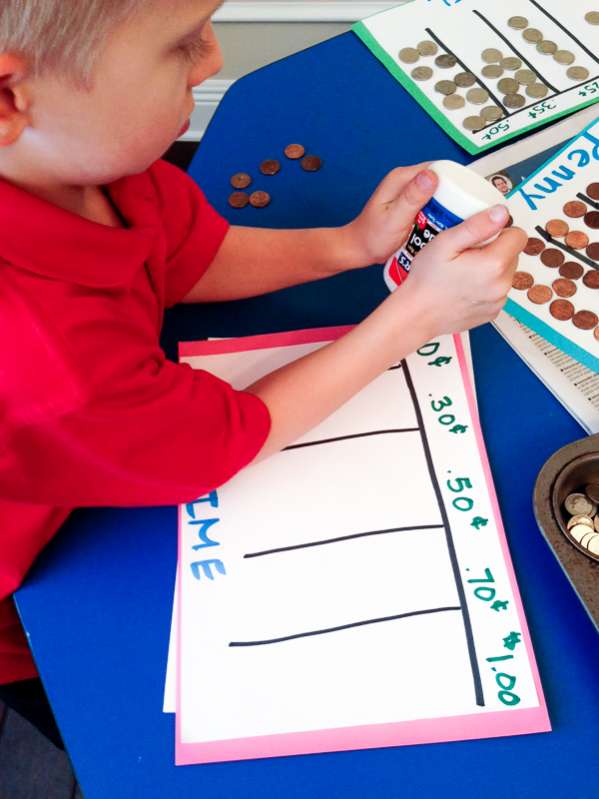 Counting coins - 3 easy money activities for 2 to 6 year olds