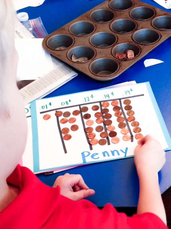 Counting coins - 3 easy money activities for 2 to 6 year olds