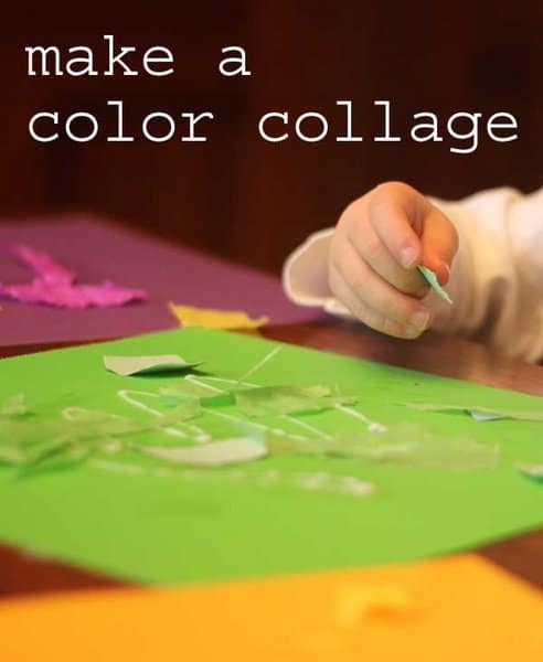 Make a super simple color collage for learning colors