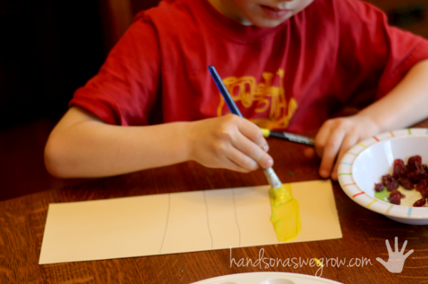 Make paint swatches by mixing colors for kids to see the different shades of colors! 