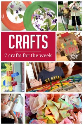 7 simple crafts to do for a week with the kids