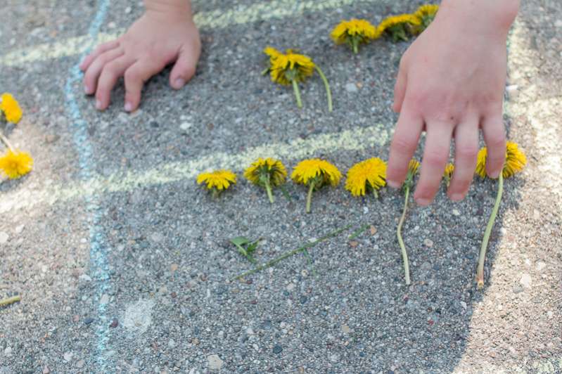 Counting dandelions in a race 