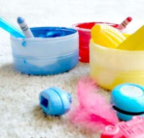 easy color activity with DIY sorting cups