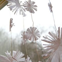 Make a snowflake garland with these easy snowflakes for kids to cut!