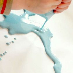 Flour piping sensory activity for kids