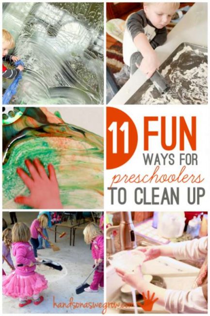 11 fun ways for preschoolers to help clean up - and love it!