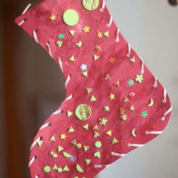 Classic glittery stocking craft for kids to make