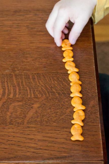 Simply count Goldfish crackers