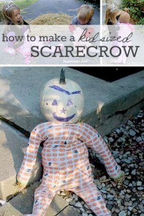 How to make scarecrows kid sized