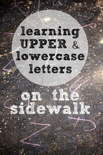 Learning Upper and Lowercase Letters on the Sidewalk