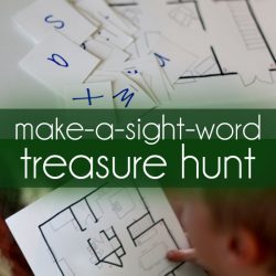 Make a treasure hunt to make sight words!