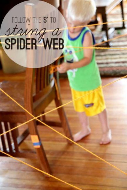 Make a spider web activity -- Follow the S to make the web