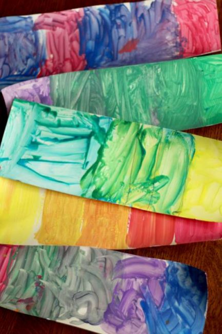 Make Paint Swatches by Mixing Colors for Kids - hands on : as we grow