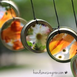 Nature suncatcher wind chimes to make with the kids
