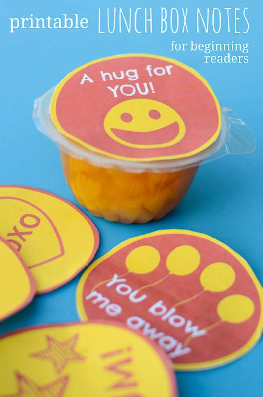 Print out these cute, easy reading Lunch Box Notes for beginner readers - they'll think I'm supermom!