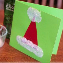 Make a quick and easy Santa hat Christmas card