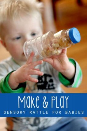 A quick make it and play with it sensory rattle for babies