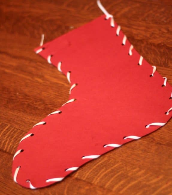 Sew together a classic Christmas stocking craft