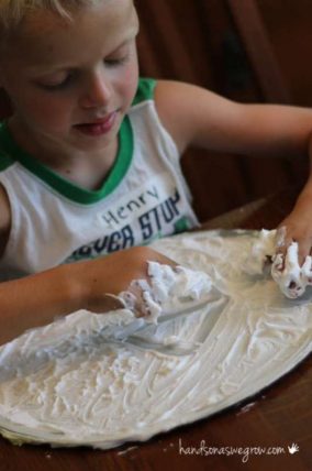 Shaving cream activity with fun learning opportunities