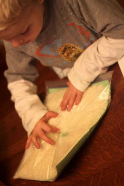 Search for sight words, letters, or anything, in an I Spy Sensory Bag