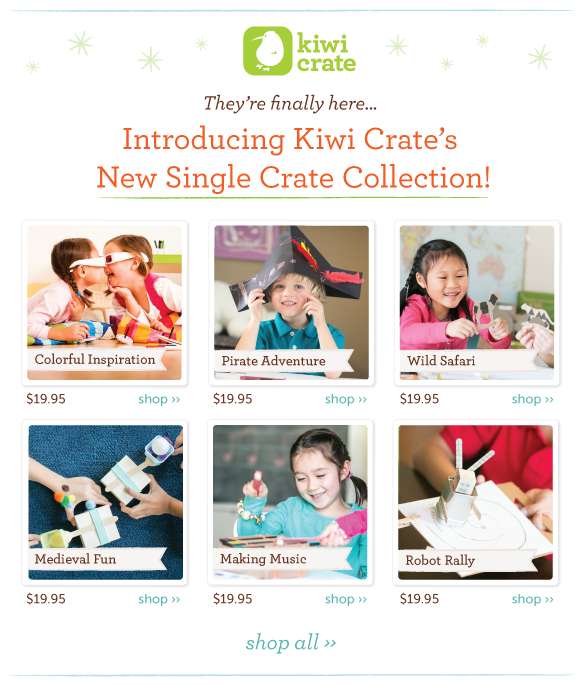 Single Crates now on Sale at Kiwi Crate! shop now ››