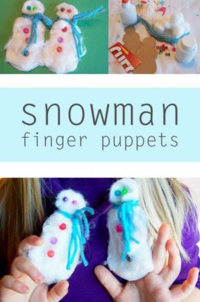 snowman finger puppets