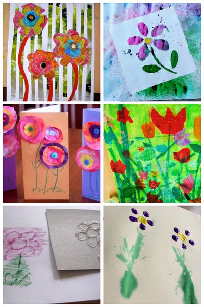 Flower art projects for kids to make - plus more spring art projects for kids!