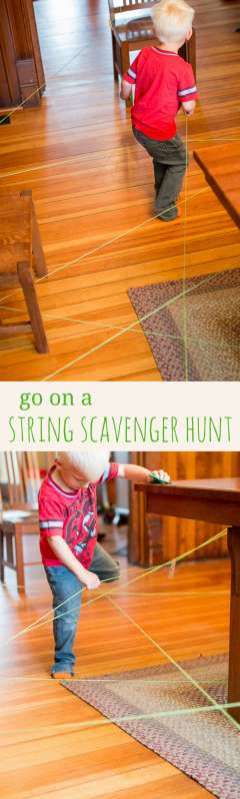 I want to go on a super fun string scavenger hunt! 