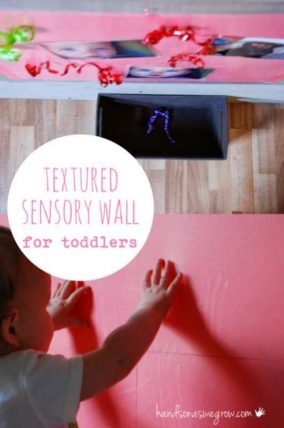 Textured sensory wall for toddlers