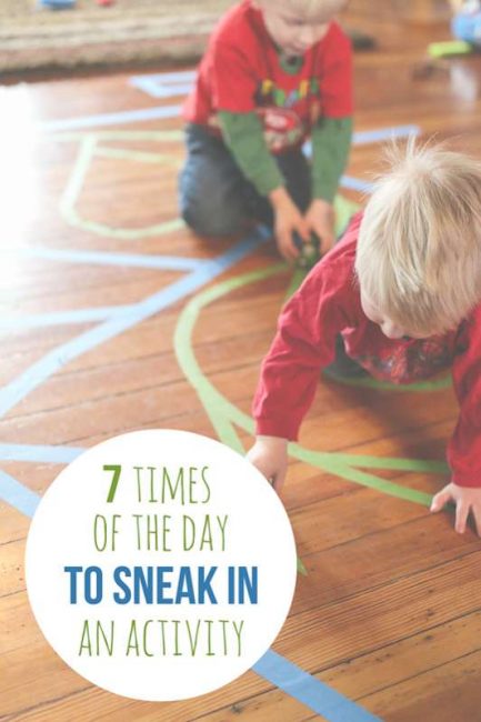 Quick times of the day we could sneak an activity in - it doesn't take too much time!