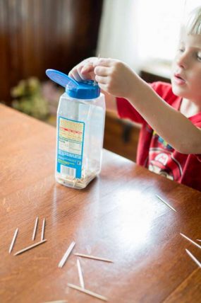 Simple Toothpick Activity for Fine Motor Skills - Hands On As We Grow®
