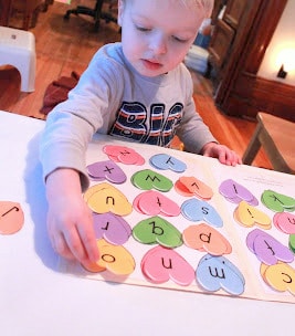 Learn about uppercase and lowercase letters with a fun heart matching activity for preschoolers!