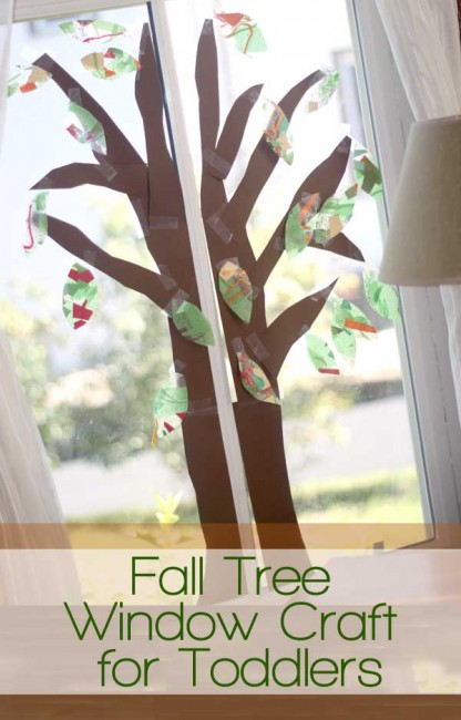 A Window Fall Tree Craft for Toddlers